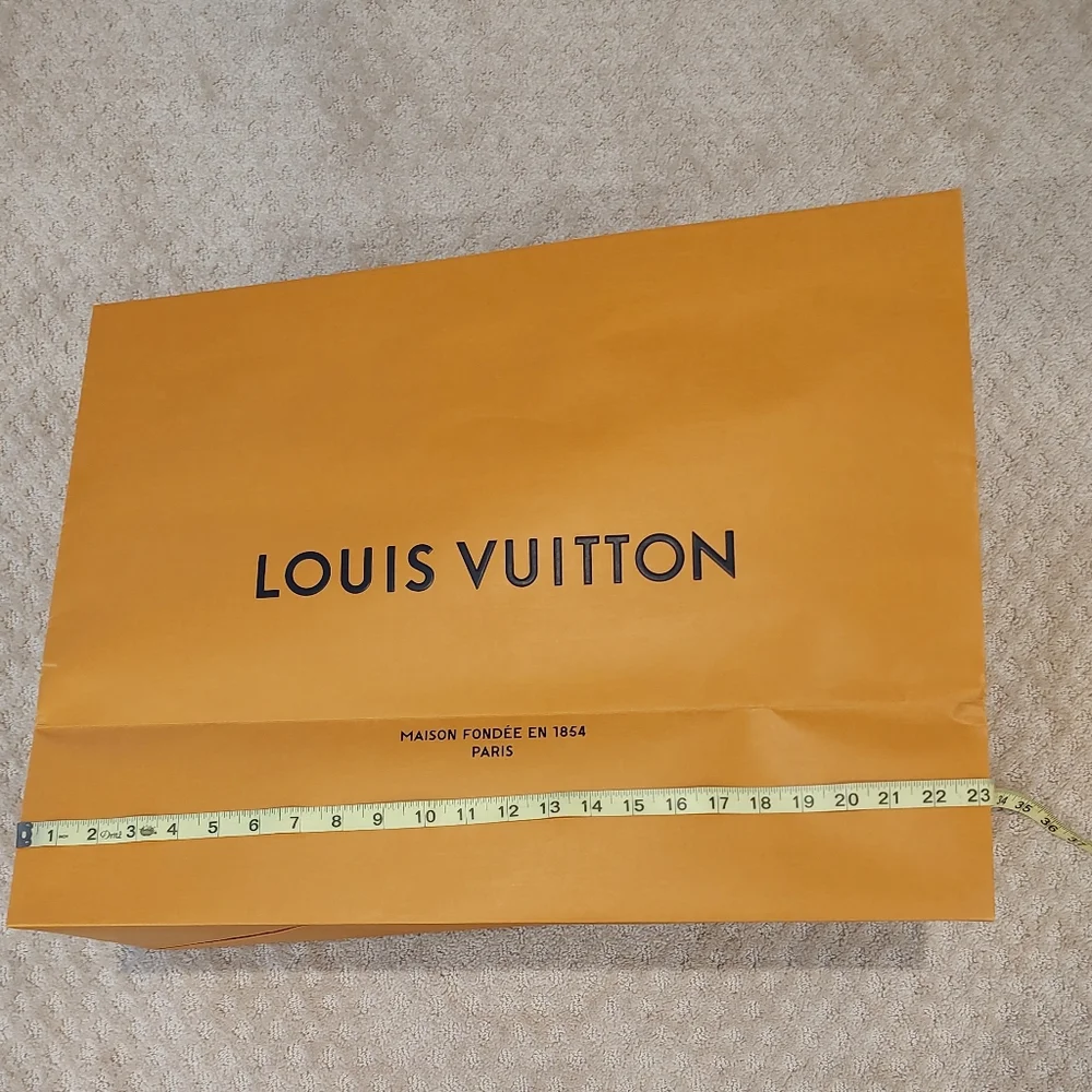 Louis Vuitton XL Shopping Gift Bag Paper Ribbon Handles Authentic Large …